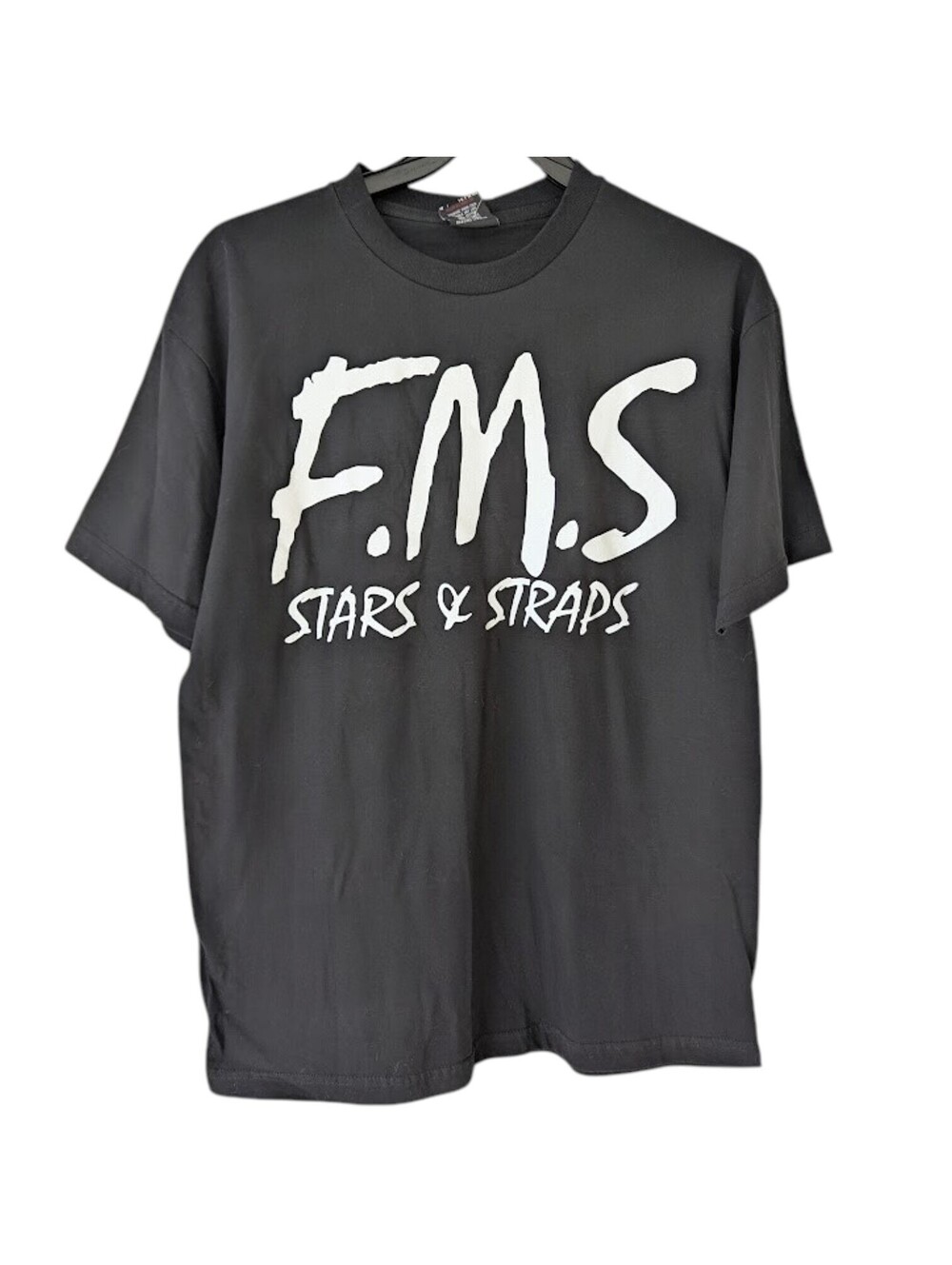 Vintage Y2K Famous Stars and Straps NWA T-Shirt Mens L NWT Black Skate 21.5x30.5